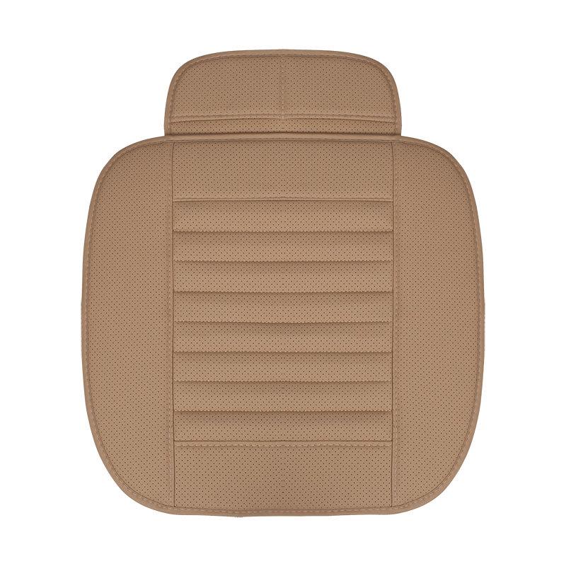Автомобильная подушка из искусственной кожи, дышащая авто подушка с открытой спиной, универсальная износостойкая одноместная защита салона автомобиля