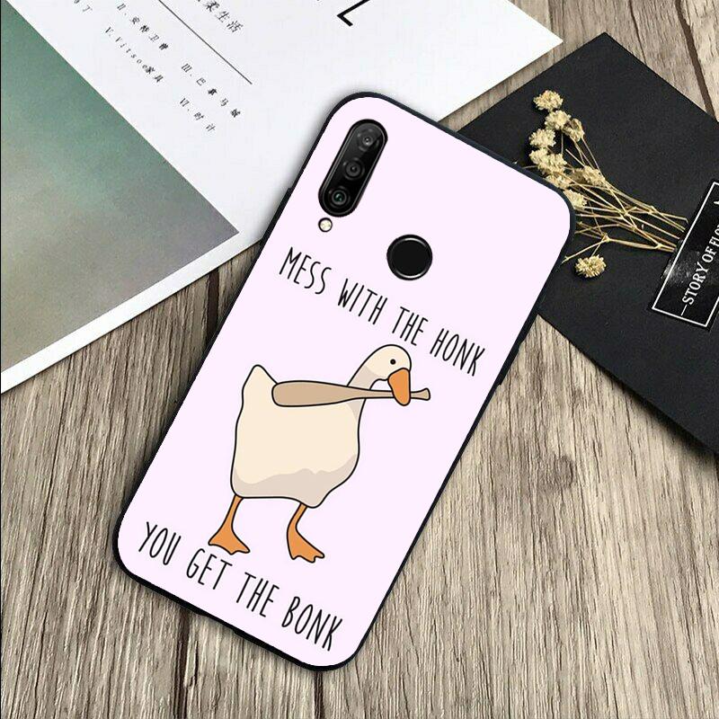Мультяшный милый гусь для Huawei Nova Y72 Y73 Y90 Y70 Y60 Y91 Y61 12s 12i 11i 8i 9 10 SE P40 Lite P60 P30 Pro Чехол