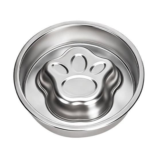 Stainless Steel Slow Feeder Dog Bowl Anti-Choking Anti-tip Non-slip Slow Eating Pet Feeding Bowl for Small Medium Breed