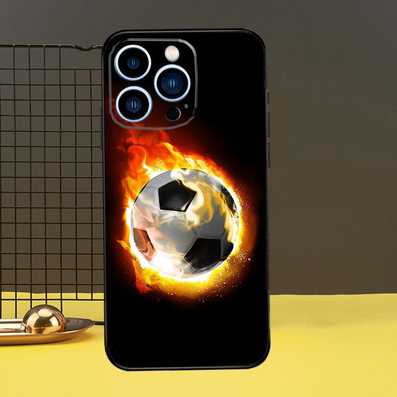 Football Soccer Ball Case For iPhone 16 15 14 13 12 11 Pro Max X XR XS 7 8 Plus 12 13 Mini Bumper Cover
