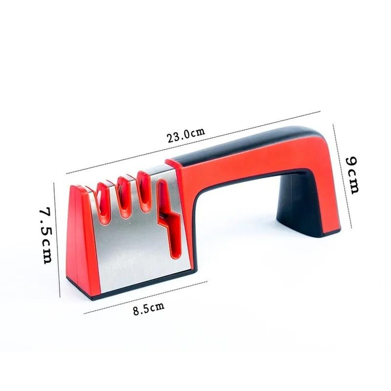 Быстрая точилка Удобная и быстрая в использовании Новая точилка для ножей 4 в 1, Уход за кухонными ножами, Затачивает тупые лезвия