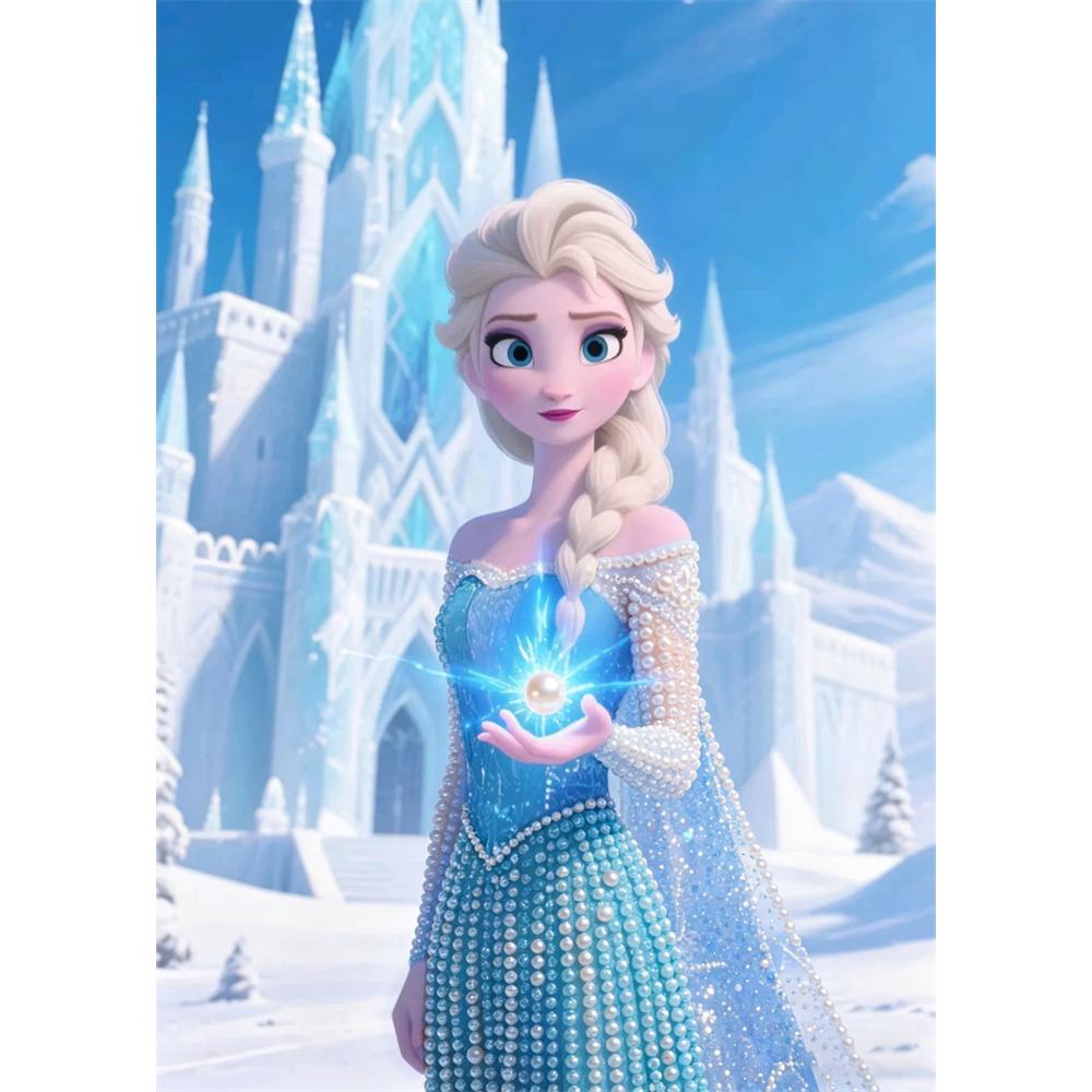 Disney Жемчужная живопись Замороженная Эльза 5D DIY Жемчужная картина Поделки для взрослых/начинающих Идеи для подарков Декор для дома