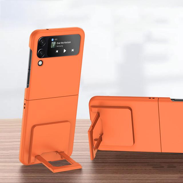 Для Samsung Z Flip 4 5g антидетонационный жесткий чехол для ПК для Samsung Galaxy Z Flip 4 Flip4 Zflip4 подставка-держатель модные аксессуары