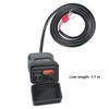 60W Motorcycle USB PD+QC3.0 Fast Charger Handlebar Dual USB Socket with Switch Voltmeter Power Supply Adapter