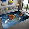 Modern Nordic 3D Butterfly Printed Carpet Living Room Sofa Coffee Table Light Luxury Carpet Family Bedroom Bedside Carpet Rug
