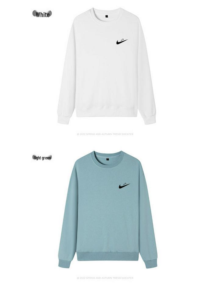 Мужская толстовка-пуловер с длинным рукавом, круглым вырезом, из махровой ткани, весна-осень 2024