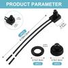 Waterproof Push Button Switch 12V ON/Off SPST Switch with 4.5''Lines KP-107 for Motorcycle Car Boat Bathroom Fan (2 Pack)