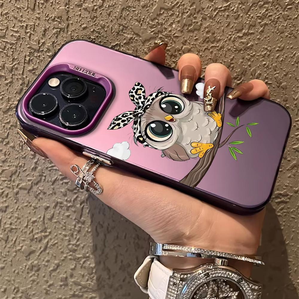 Phone Case - Cute Cartoon Owl Suitable for iPhone 17 Case 16 15 14 13 12 11 Pro/Max/Plus Anti Drop and Anti Shock Back Cover
