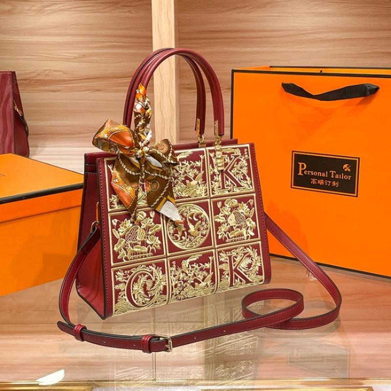 W. D. Подарочная красная свадебная сумка POLO с вышивкой для молодоженов, мамы, подарок для пожилой свекрови, сумка через плечо для девочек