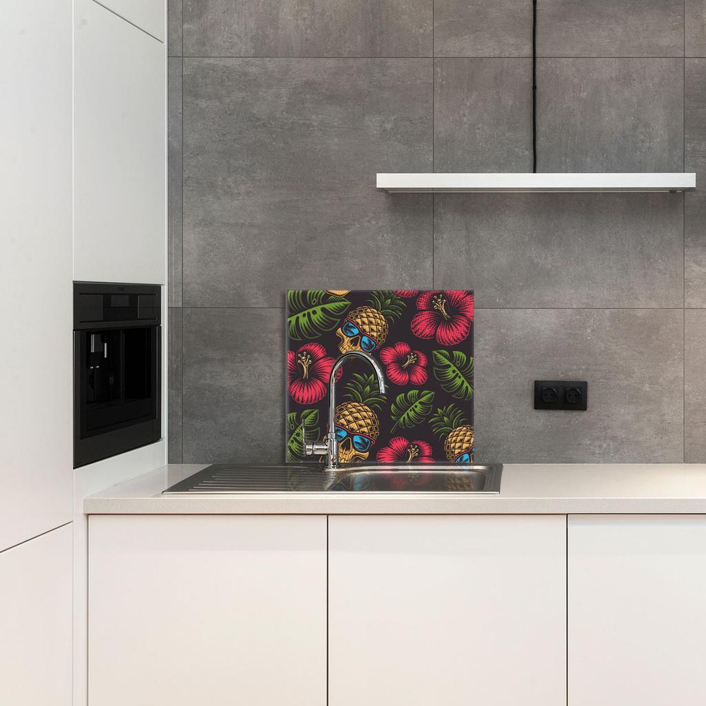 PANEL SZKLANY DO KUCHNI 65x60 Ananas