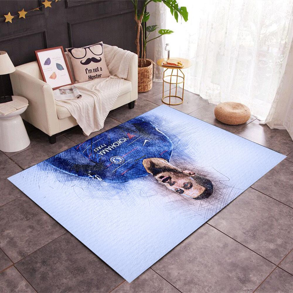 Chelsea Fc Player Portrait Area Rug Design for Dormitory Foyer Playrooms Hallway Antislip Carpet Office home decor Spiritual Gift