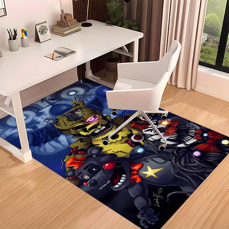 Five Nights at Freddy's Printed Absorbent Washable Carpet, Non-Slip Bathroom Mats, Kitchen Rugs, Yoga Mat,Living Room Entrance, Camping Picnic Rugs