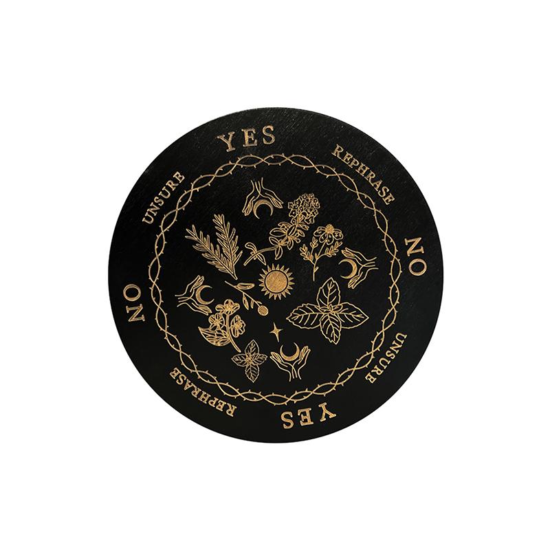 Алтарные украшения, Исцеляющая доска для медитации, маятниковая игра, деревянная гадальная доска с лунной звездой