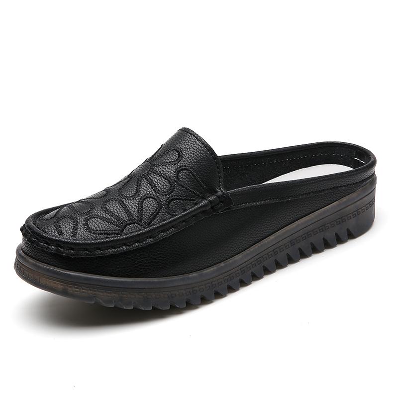 Модные женские повседневные туфли-лоферы Легкие балетки Вышитые полуботинки с поддержкой Удобные женские мягкие классические туфли для ходьбы