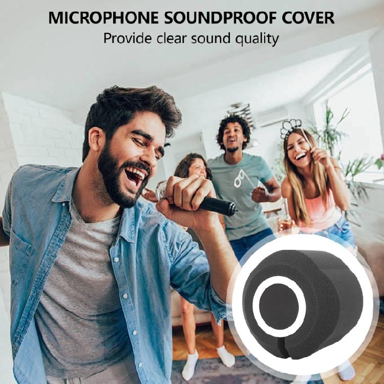 Microphone Soundproof Cover Windproof Sound Reduction Capacitve Mic Windscreen Net Sound-Absorbing Cover for Live