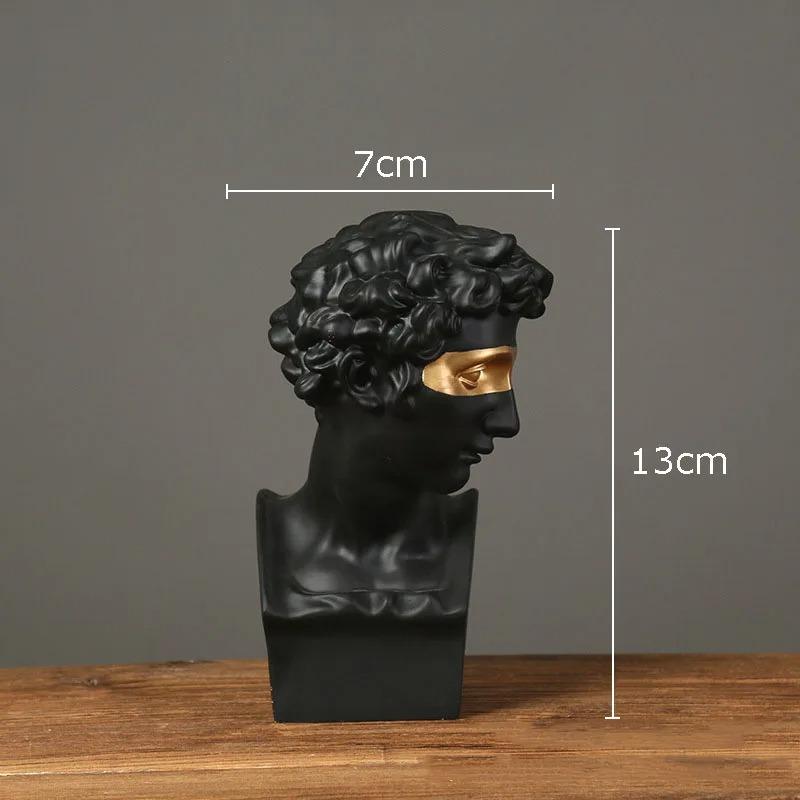 Греческая маска Давид бюст статуя смола классическая римская скульптура современное искусство декор для дома офиса кабинета книжной полки коллекция подарки