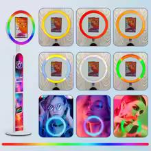 High Quality Portable 12.9 Inch 13 Inch iPad Photo Booth Adjustable Photo Booth Adjustable circular RGB fill light Party Wedding