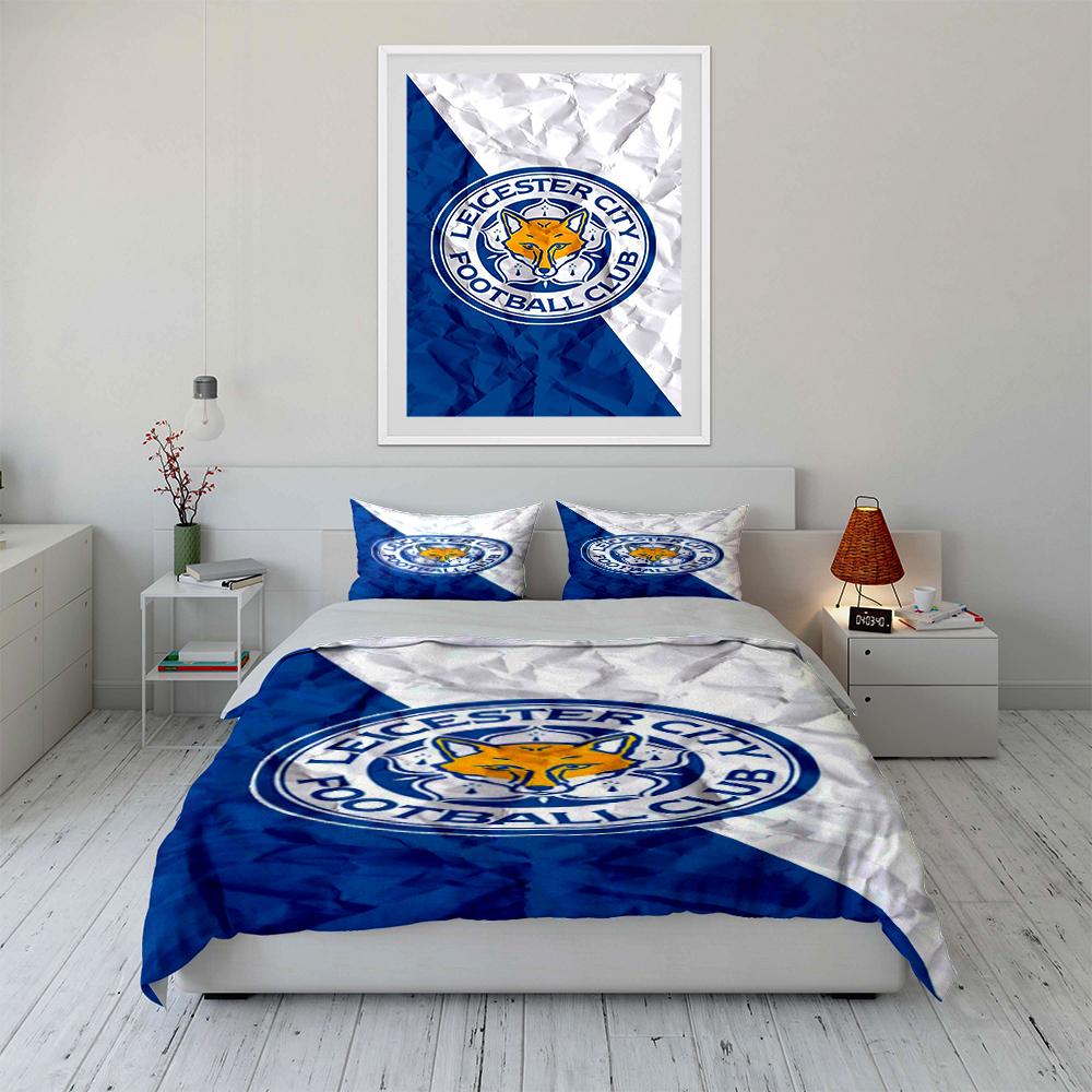 Leicester City Football Club Bedding Set Bedding set (1 duvet cover, 2 pillowcases, duvet not included)