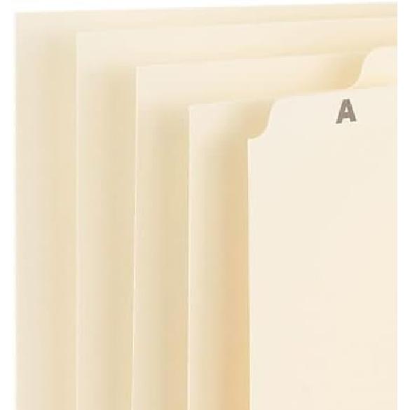 Staples A-Z Index File Guide, Letter, Manila, 25/Set