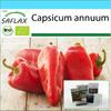 Gift Set - Organic - Sweet Pepper - Long Red Marconi - 20 Seeds - With Gift Box, Card, Label and Potting Substrate - Capsicum Annuum