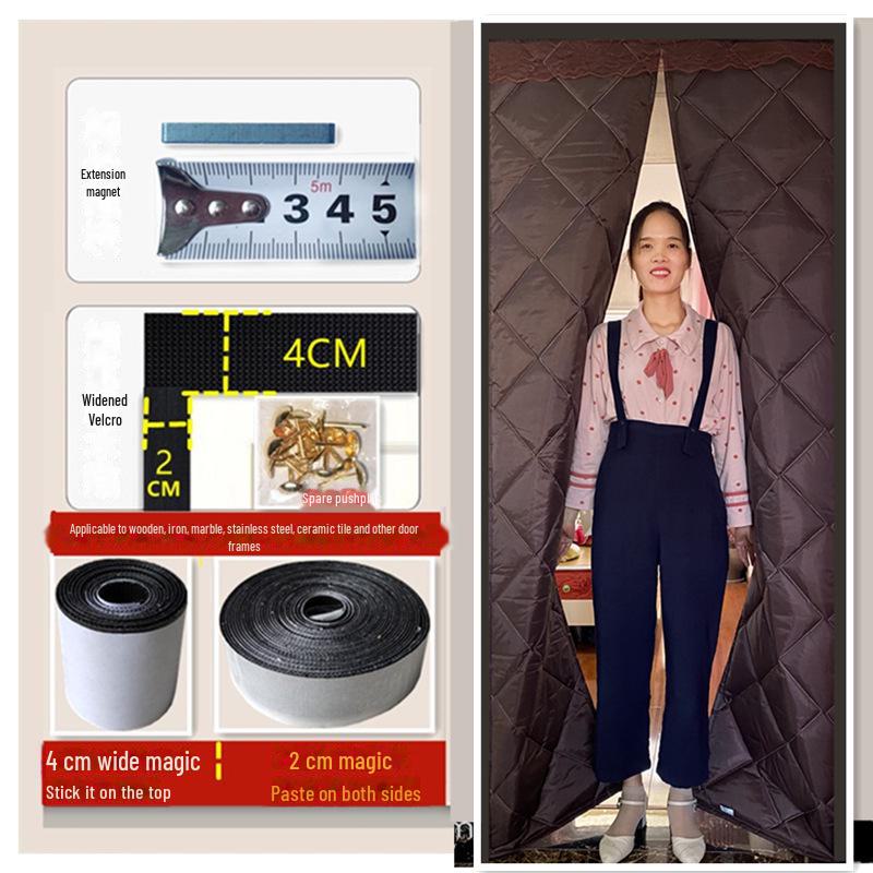 Embroidered Cotton Door Curtain with Velcro