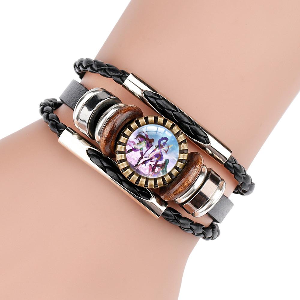 Руми Зои Мира Кожа Бижутерия из бусин Панк Стиль Браслет