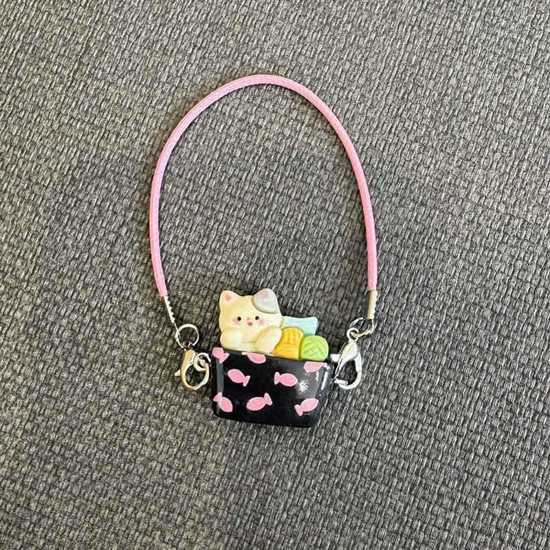 Doll 15-17cm Mini DIY Pet Carrying Bag Dress Up Plush Toy Accessories Dollhouse Hanging Neck Accessories Dollhouse Pendan