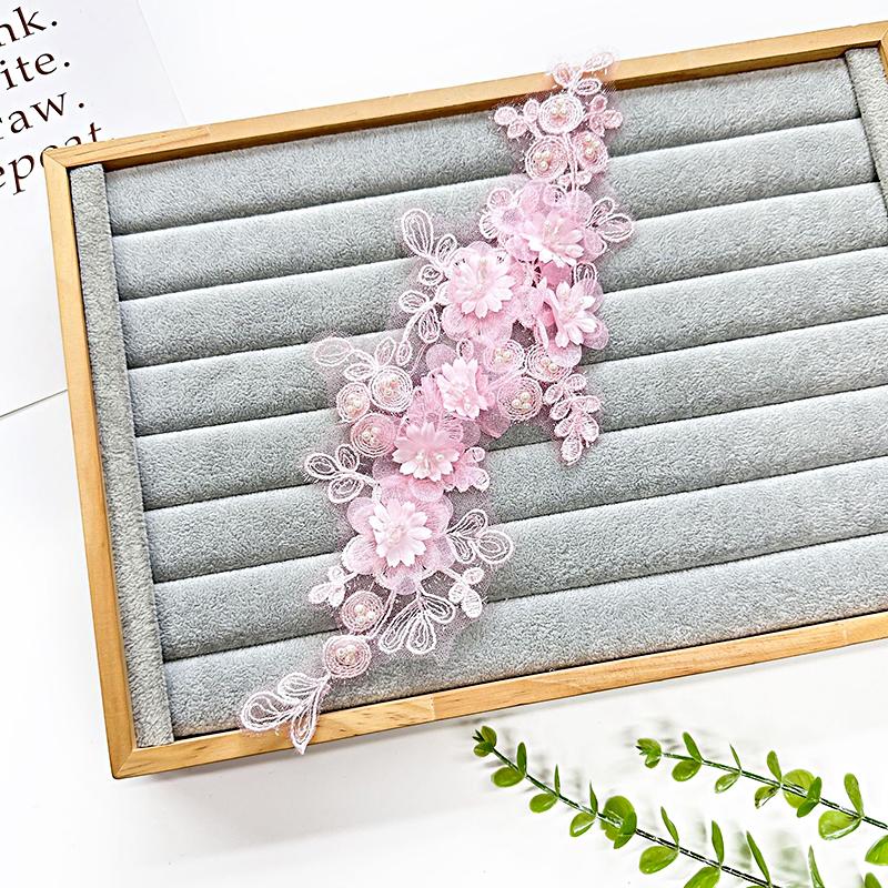 1 шт. Цветочная наклейка, вышитые нашивки, свадебное платье, передовые ощущения, изделия ручной работы, белая ткань, кружевной узор