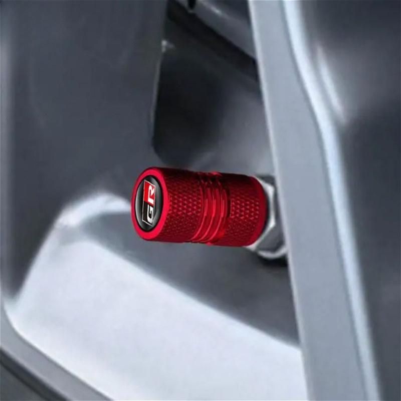 For Toyota ad114Pcs Car Tire Valve Stem Caps for Toyota GR Sport Supra Corolla Hilux C-HR Yaris GT86 Auto Exterior Modification Accessories