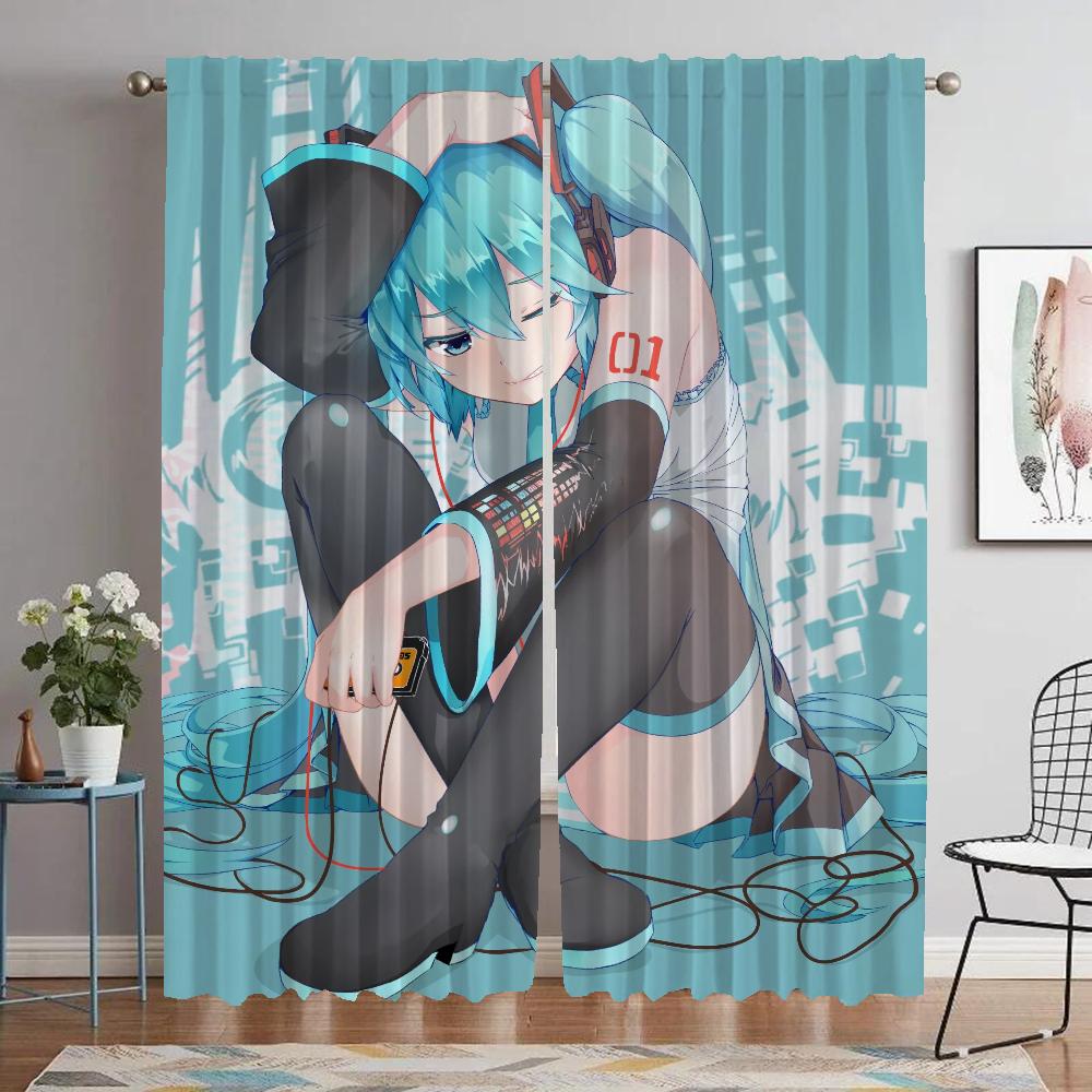 Раздел Hatsune M-Miku занавеска для окна для домашнего интерьера занавески для камеры занавески для детской комнаты тюль для спальни жалюзи гостиная