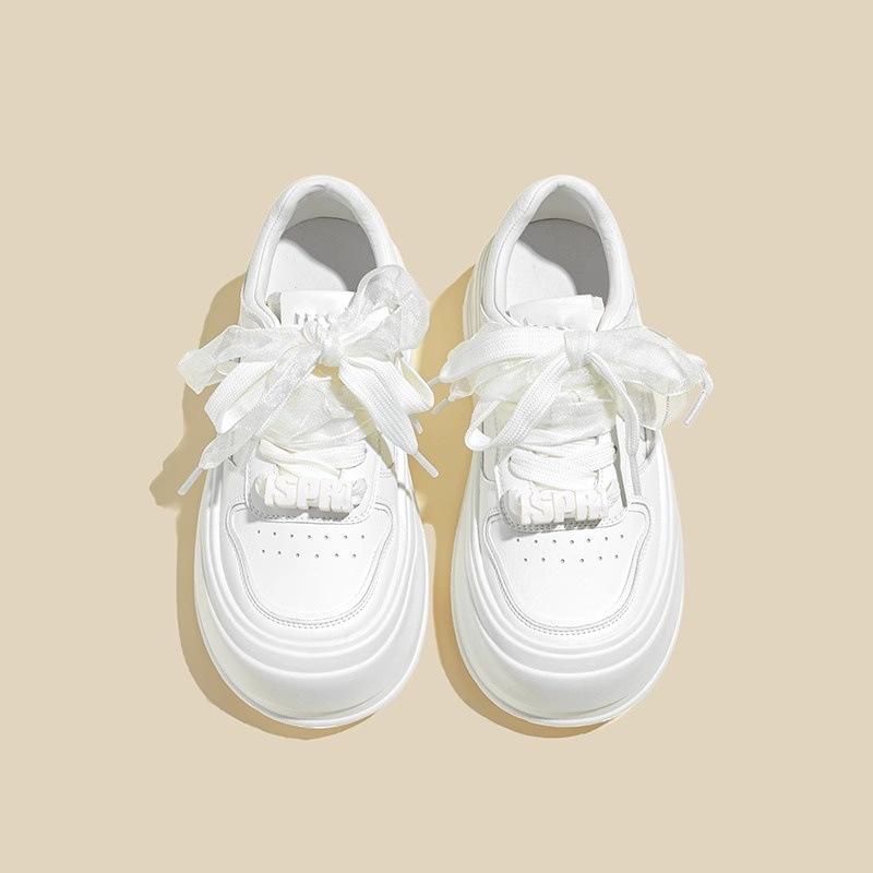 Туфли Gu Yunshu на толстой подошве белого цвета, повседневные туфли на толстой подошве для женщин 2025 года, новая корейская версия универсального персонализированного кабана