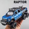 ABAF1 1/28 Scale Raptor F150 Alloy Truck Cars Model Toys Metal Diecasts Sound Light Pull Back Off-Road Vehicles for Kids Birthday Gift