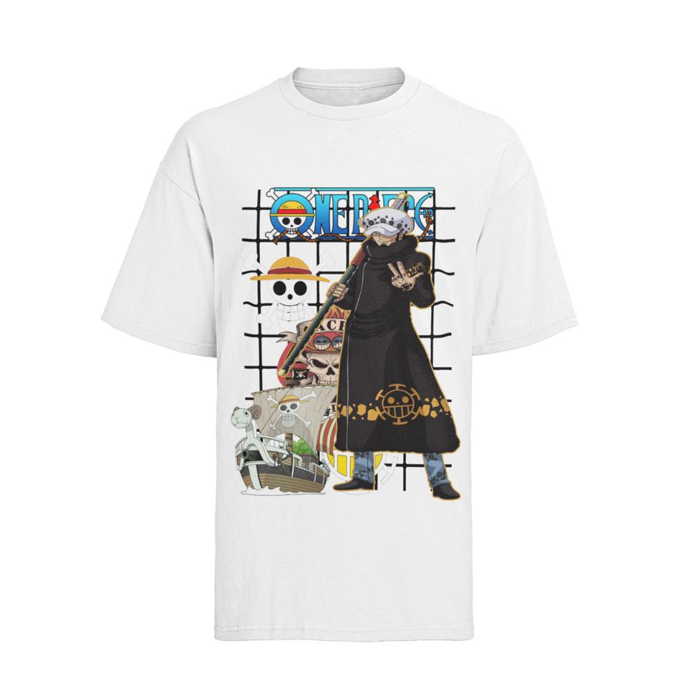 One Piece Zorro Ruffy Law Gear 5 Piraten Luffy Herren Shirt Bio Baumwolle