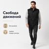 Мужской зимний жилет с воротником-стойкой, на флисовой подкладке, стеганый, без рукавов, с многофункциональными карманами, на молнии и пуговицах, ветрозащитный.