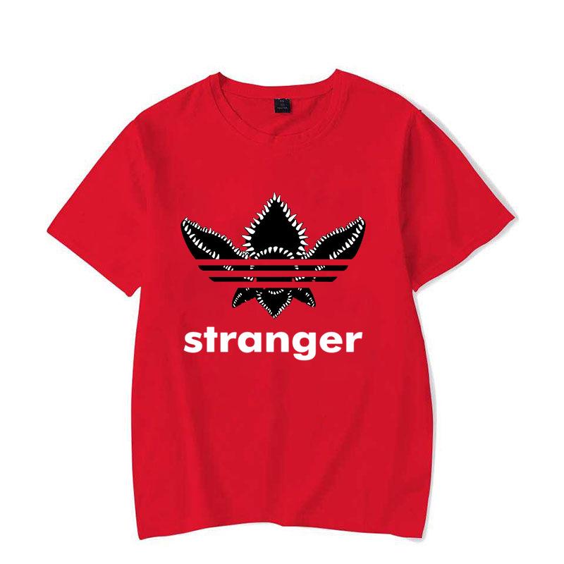 Женская летняя футболка с коротким рукавом и принтом букв из сериала «Очень странные дела» - Мягкая и удобная