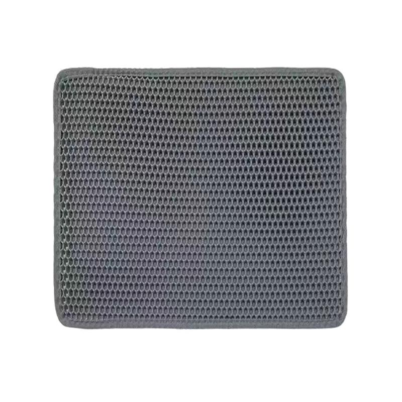 Cats Litter Mat Double Layer Washable Trapping Mat Scatter Control Easy to Clean Fits Under Litter Box, Litter Free F