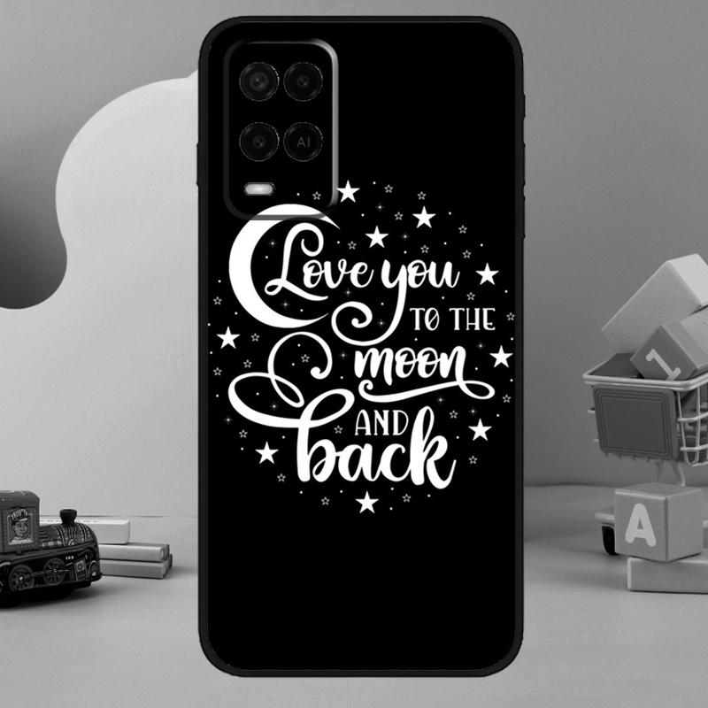 Люблю тебя до Луны и обратно Художественный чехол для Oppo A5 Pro A15 A17 A57 A77 A18 A38 A58 A78 A98 A94 A74 A54 A16 A76 A96 A40 A60 A80