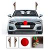 Plush Cartoon Reindeer Antlers Candy Cane Vehicle Costumes Decorative Tool