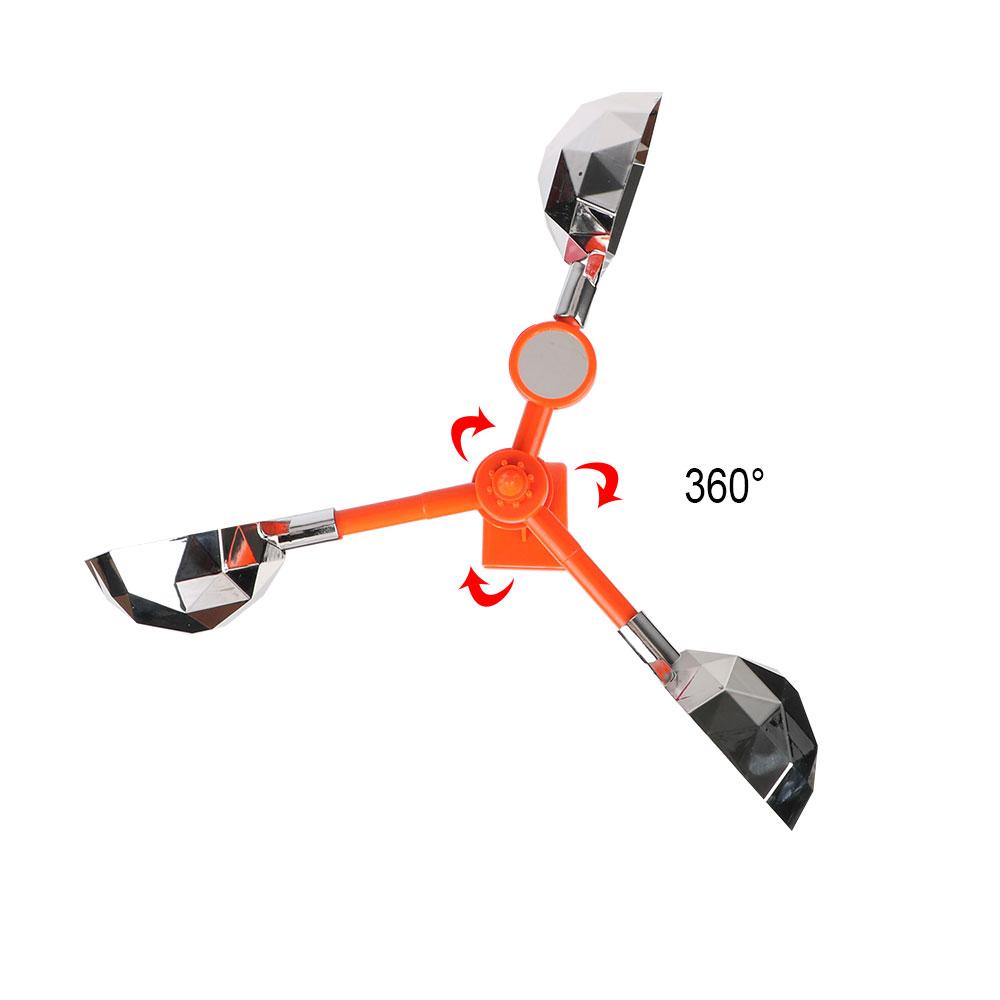 Solar Reflective Bird Repeller Wind Power Birds Repeller 360° Driving Device for Outdoor Garden Voice Bird Repellent
