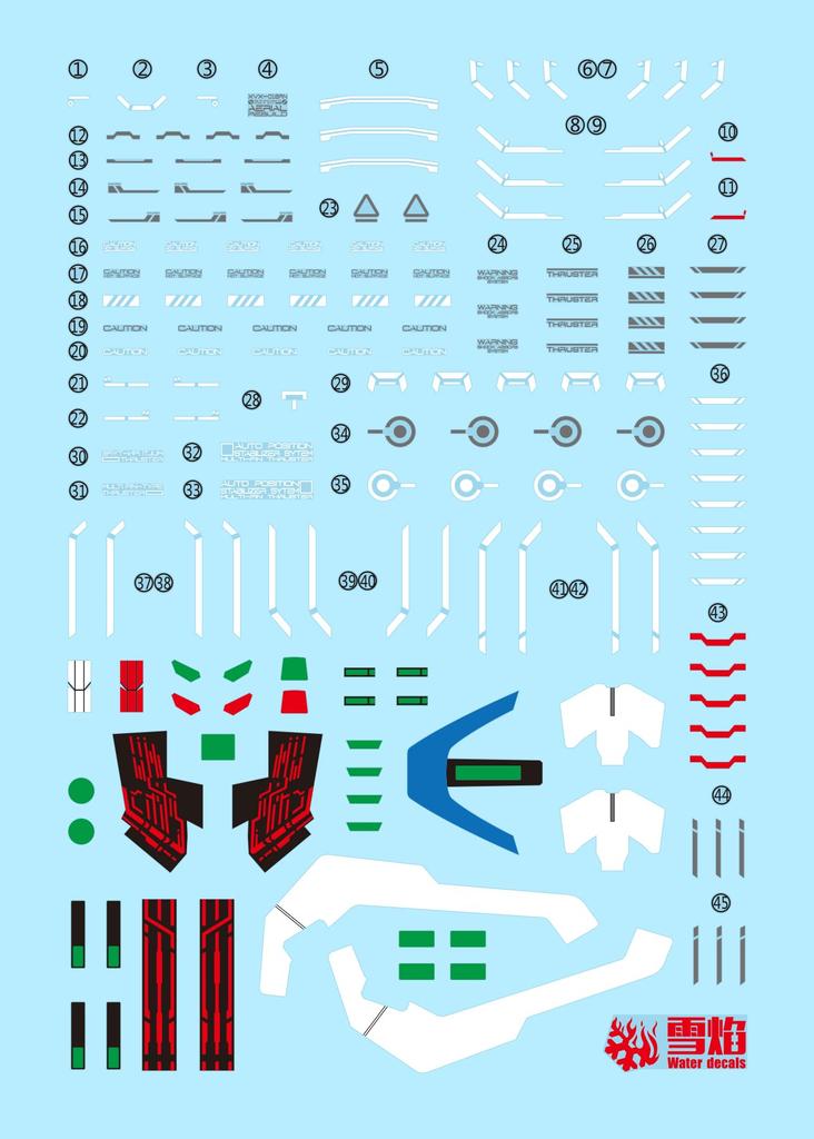 HG RG EG Robot MS Yukisha Detail Up Water Transfer Decal HG Gundam Aerial Fluorescent!! 1/144 (for 1/144 (Renovated Type) HG-75) [Item]