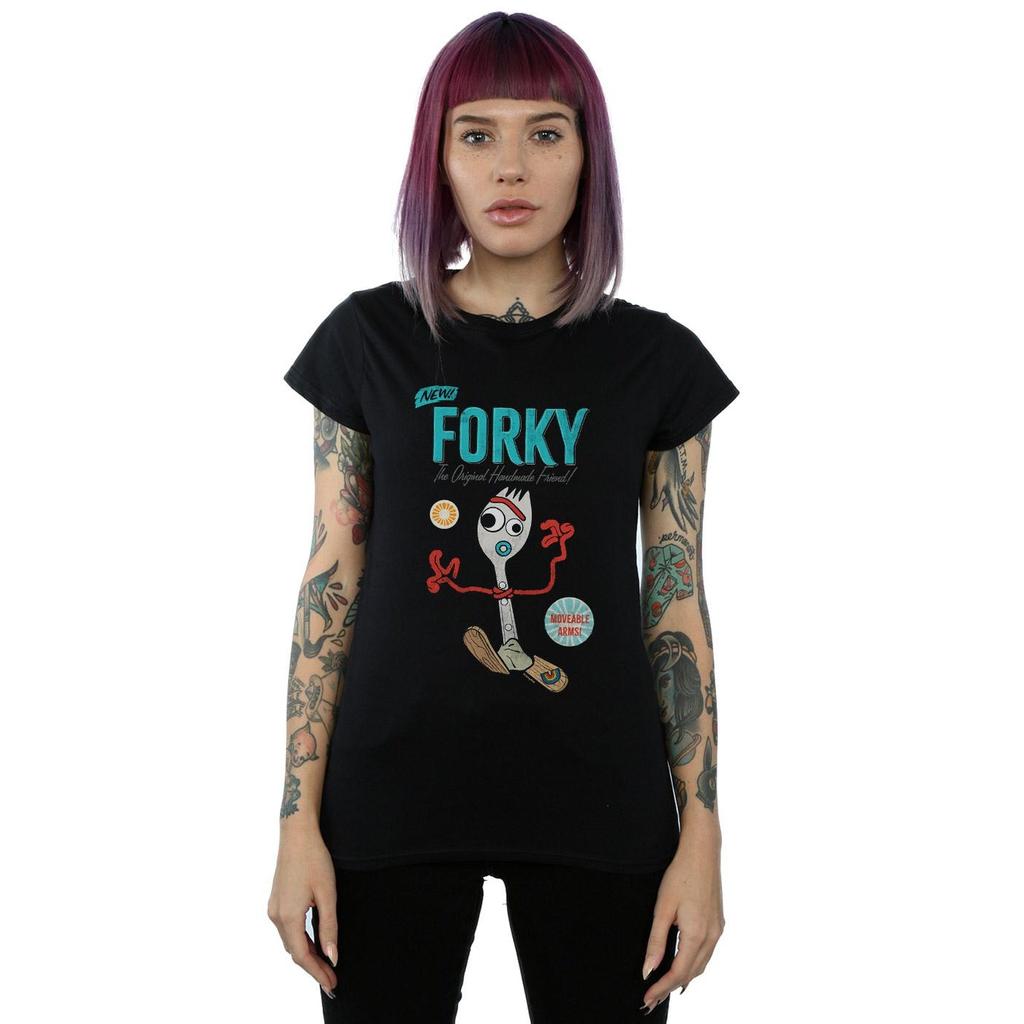 Disney Womens/Ladies Toy Story 4 Forky Handmade Friend Cotton T-Shirt