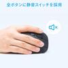 Sanwa Supply Ergonomic Mouse, Quiet, Wireless, 2.4GHz, Tendonitis Prevention, Blue LED, 5 Buttons, Large, MA-ERGW10N
