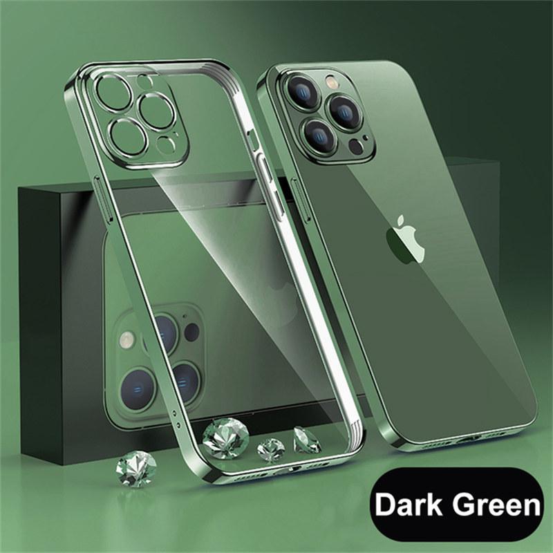 Роскошный прозрачный чехол с покрытием для iPhone 15 14 13 12 11 Pro Max, противоударный мягкий силиконовый чехол X XR XS 8 7 6 Plus SE, аксессуары