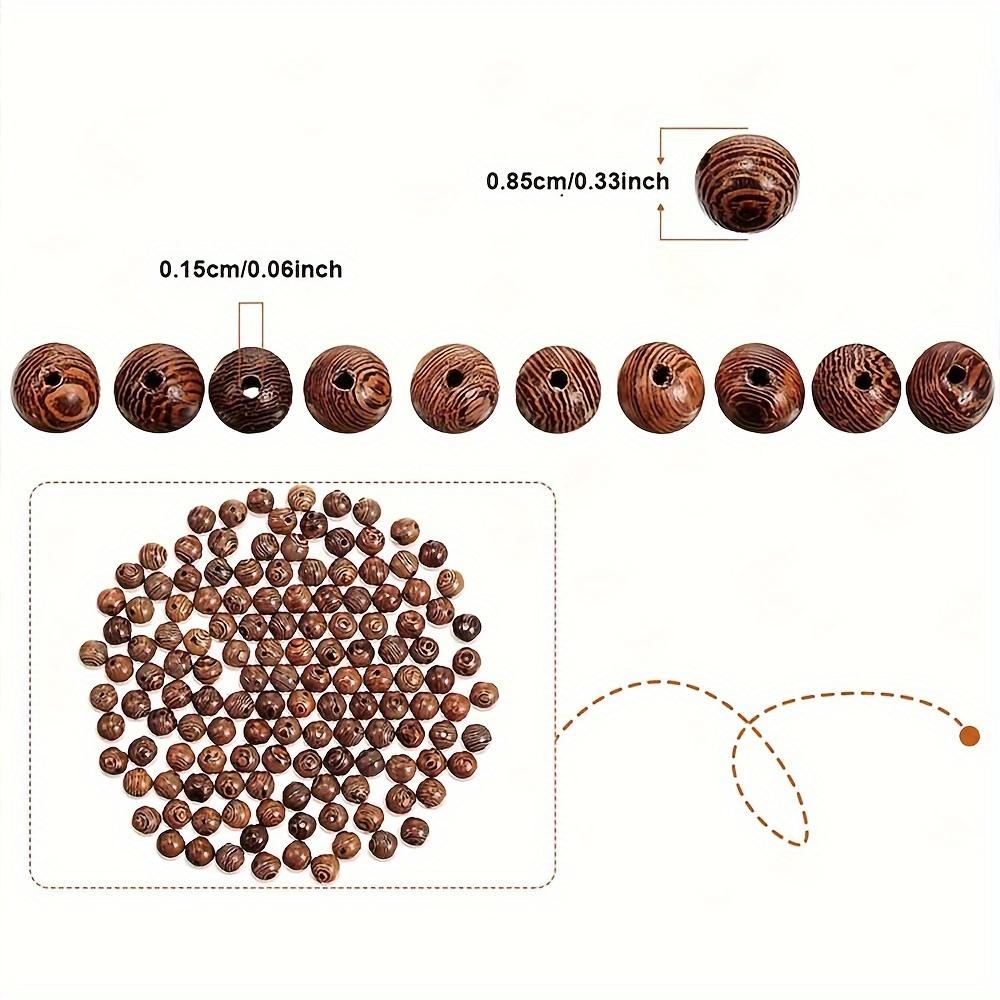 50/100/200 шт. деревянных бусин в богемном стиле, простые и элегантные круглые деревянные бусины с текстурой дерева, браслет, ожерелье, серьги, брелок для ключей