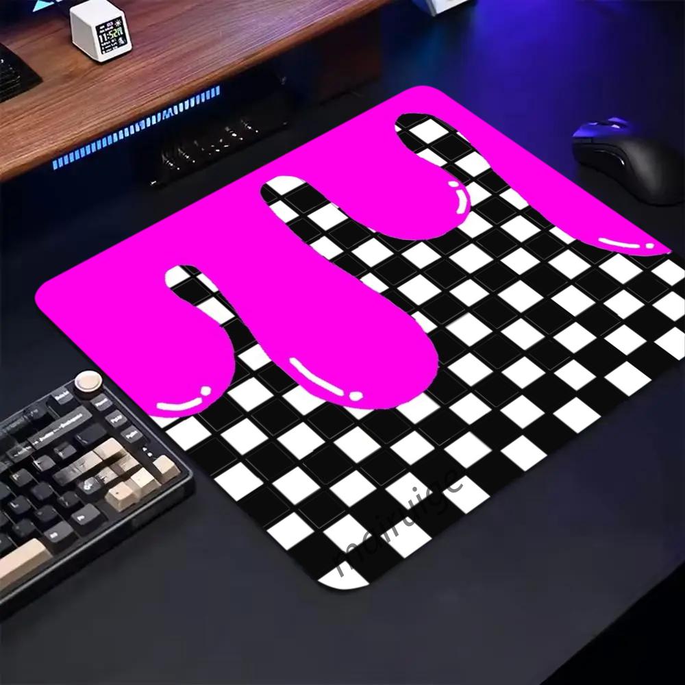 Fluorescent Grid Theme Mouse Pad Square Computer Office Game Table Mats Rubber Anti-slip Laptop Mousepads 40X45 Large Desk Pads
