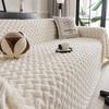 Winter Thickening Couch Seat Covers Solid Color Living Room Plush and Soft Mat Dustproof Furniture Protector Home Decoration
