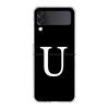 Phone Case For Samsung Galaxy Z Flip 3 4 5 Hard Folding PC Bumper Initial Letter A Z Fashion For Samsung Z Flip 6 Cover