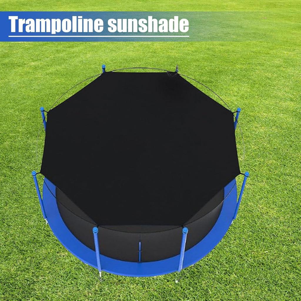 14ft Outdoor Trampoline Shade Cover Trampoline Cover Anti UV Trampolines Top Cover Sunshade Black