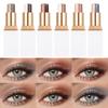 1Pc Double Color Eyeshadow Stick Glitter Shimmer Metallic Cream Eyeshadow Stick Smudge Proof Waterproof Buildable Blendable Eye Makeup for Daily Wear