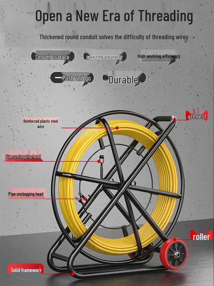 Fiberglass Cable Puller: Wire Leader & Outdoor Pipe Unclogger